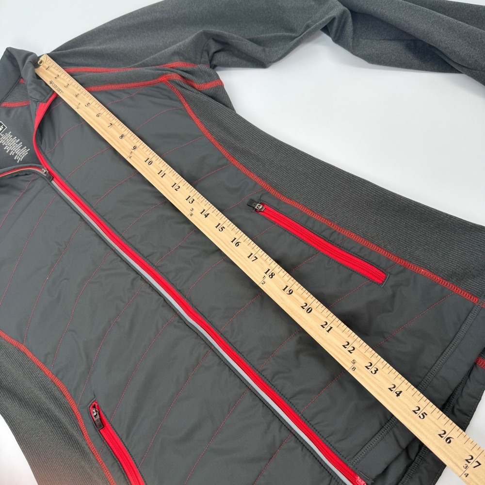 REI Jacket Women Large Gray Quilted Zip Front Activewear Vented Hiking Running - Picture 5 of 6